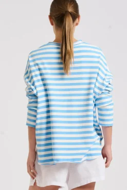 Sale Est1971 Est 1971 Raw Summer Sweatshirt - Blue/White Stripe