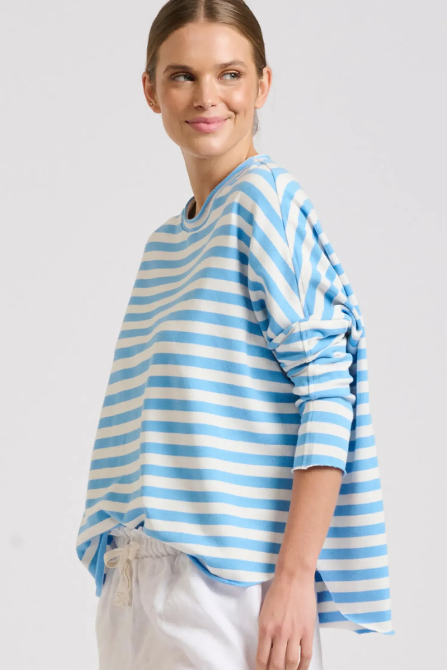Sale Est1971 Est 1971 Raw Summer Sweatshirt - Blue/White Stripe