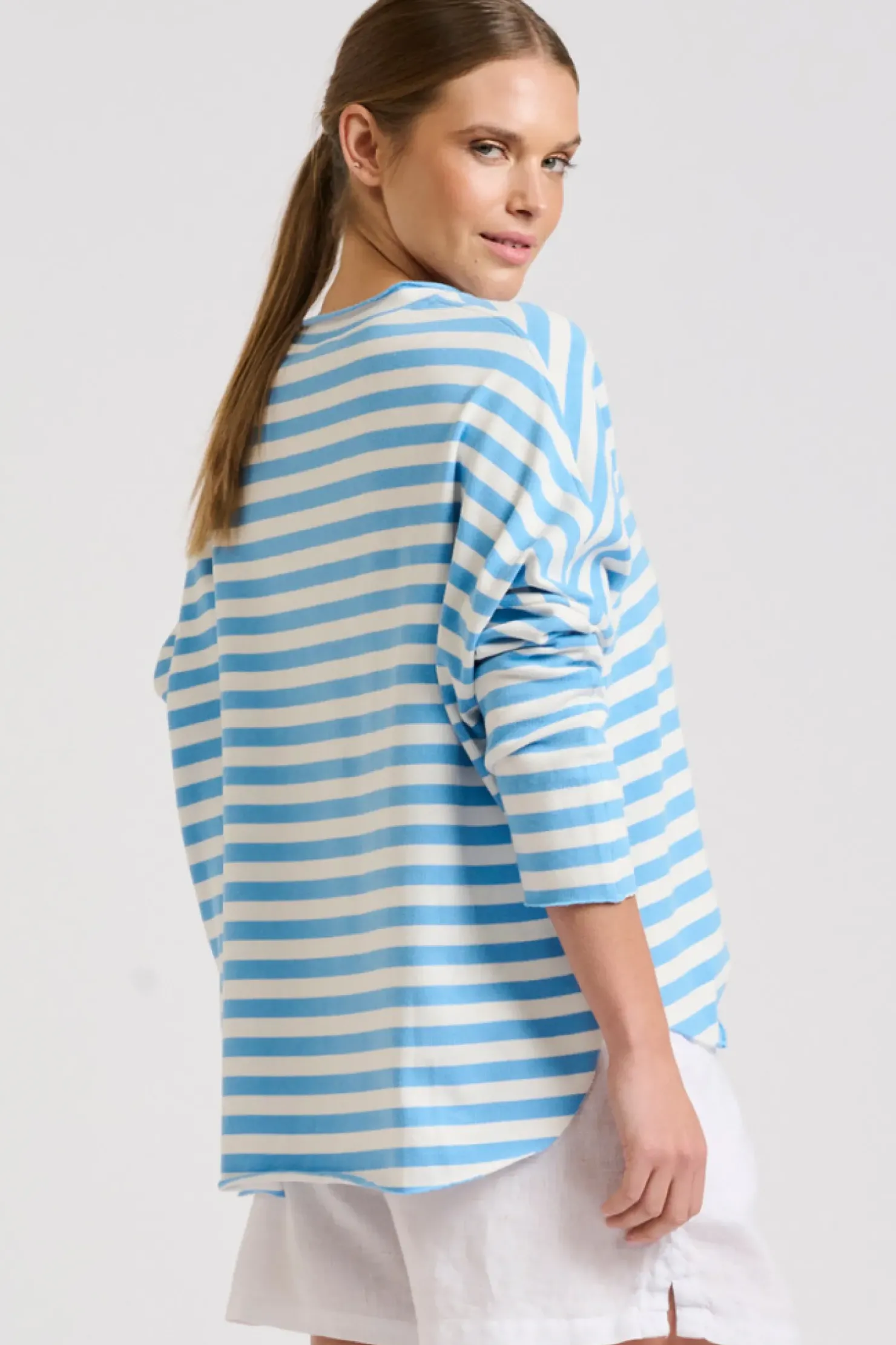 Sale Est1971 Est 1971 Raw Summer Sweatshirt - Blue/White Stripe