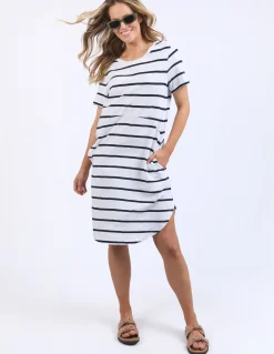 Outlet Foxwood Bay Stripe Dress - Navy