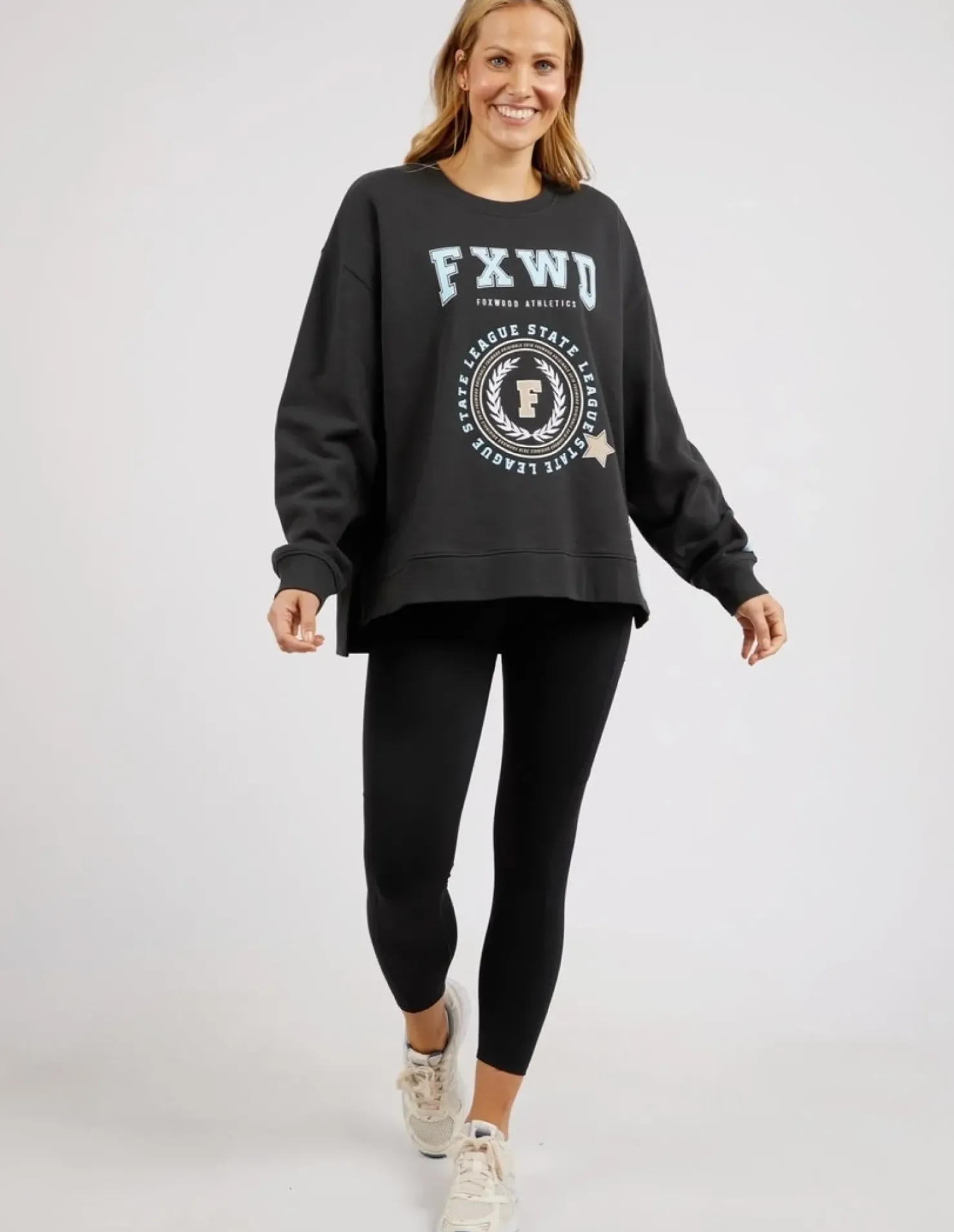 New Foxwood Get There Crew - Washed Black