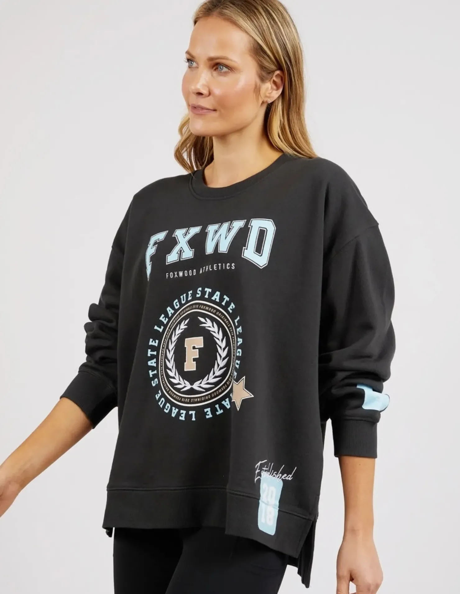 New Foxwood Get There Crew - Washed Black