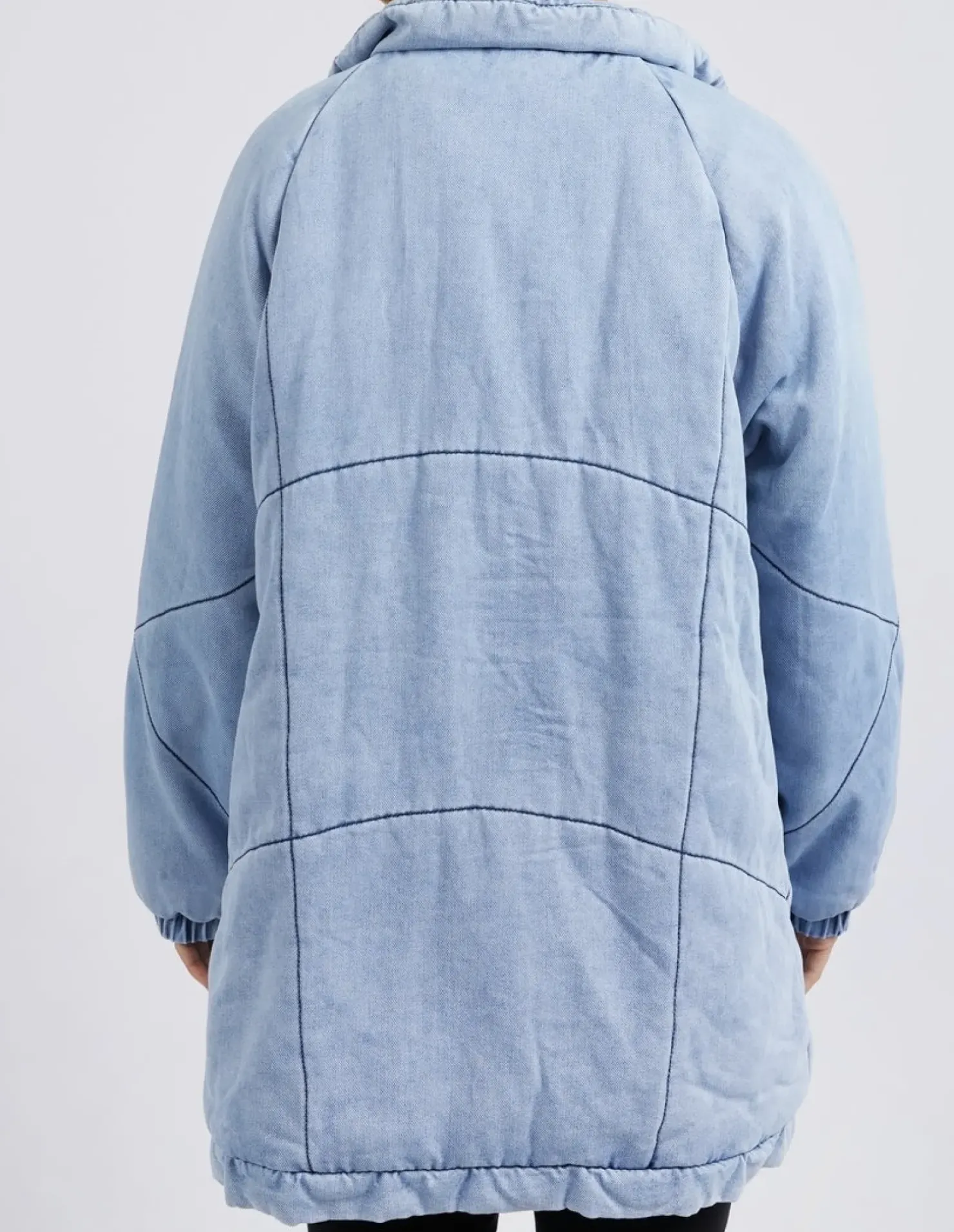 New Foxwood Rosalee Longline Jacket - Light Blue