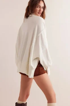 New Free People Camden Henley - Optic White