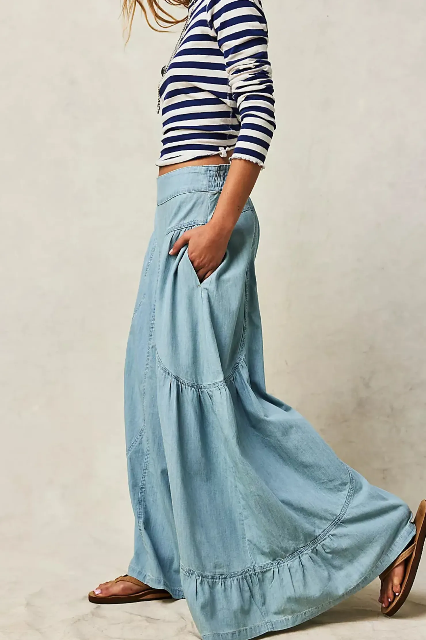Online Free People Dawn on Me Wide Leg Jeans - Moonlit