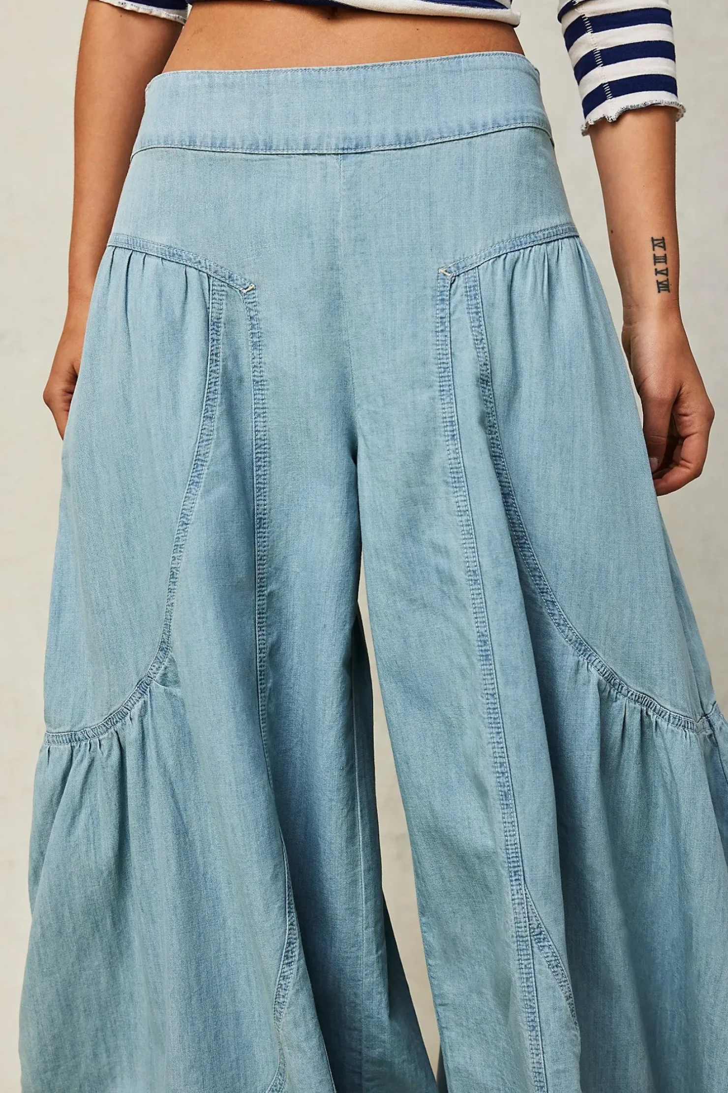 Online Free People Dawn on Me Wide Leg Jeans - Moonlit