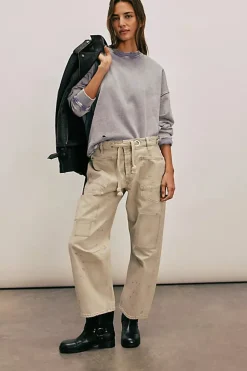 Online Free People Moxie Low Slung Pull On Barrel Jeans - Jetty