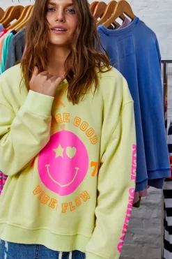 Clearance Hammill & Co Hammill & Co Happy Sweat - Lemon