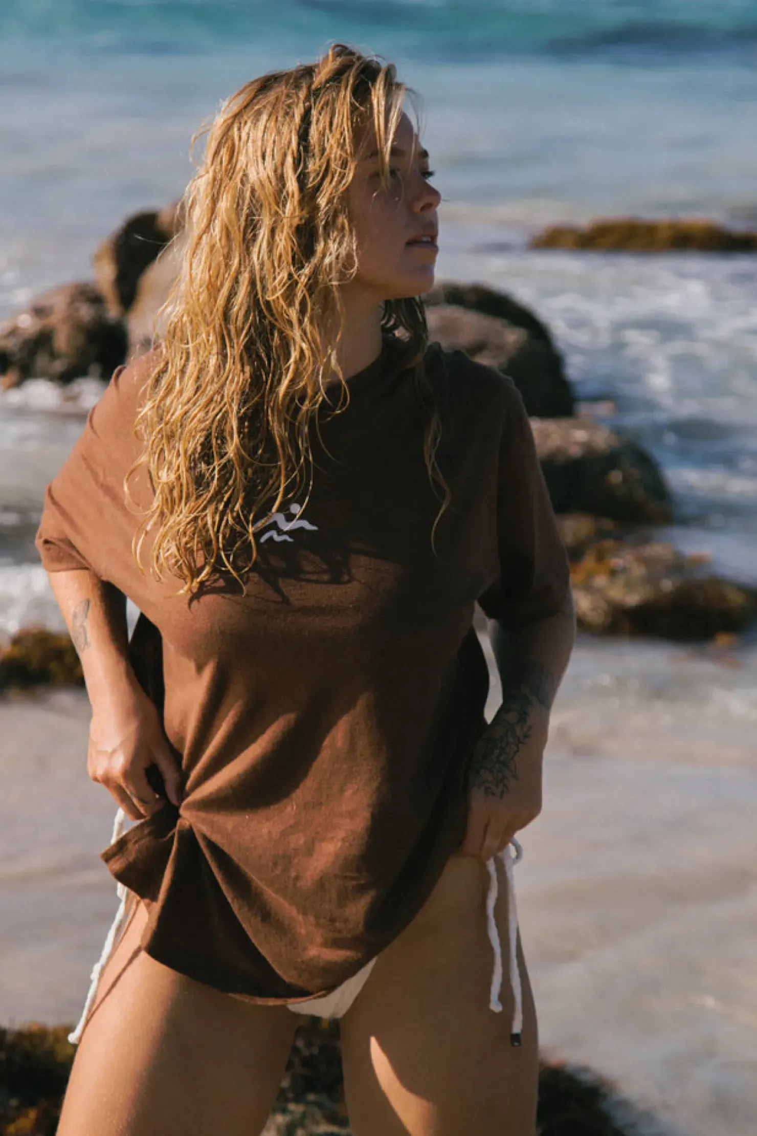 Best Hobo & Hatch Hobo & Hatch Coast Tee - Chocolate