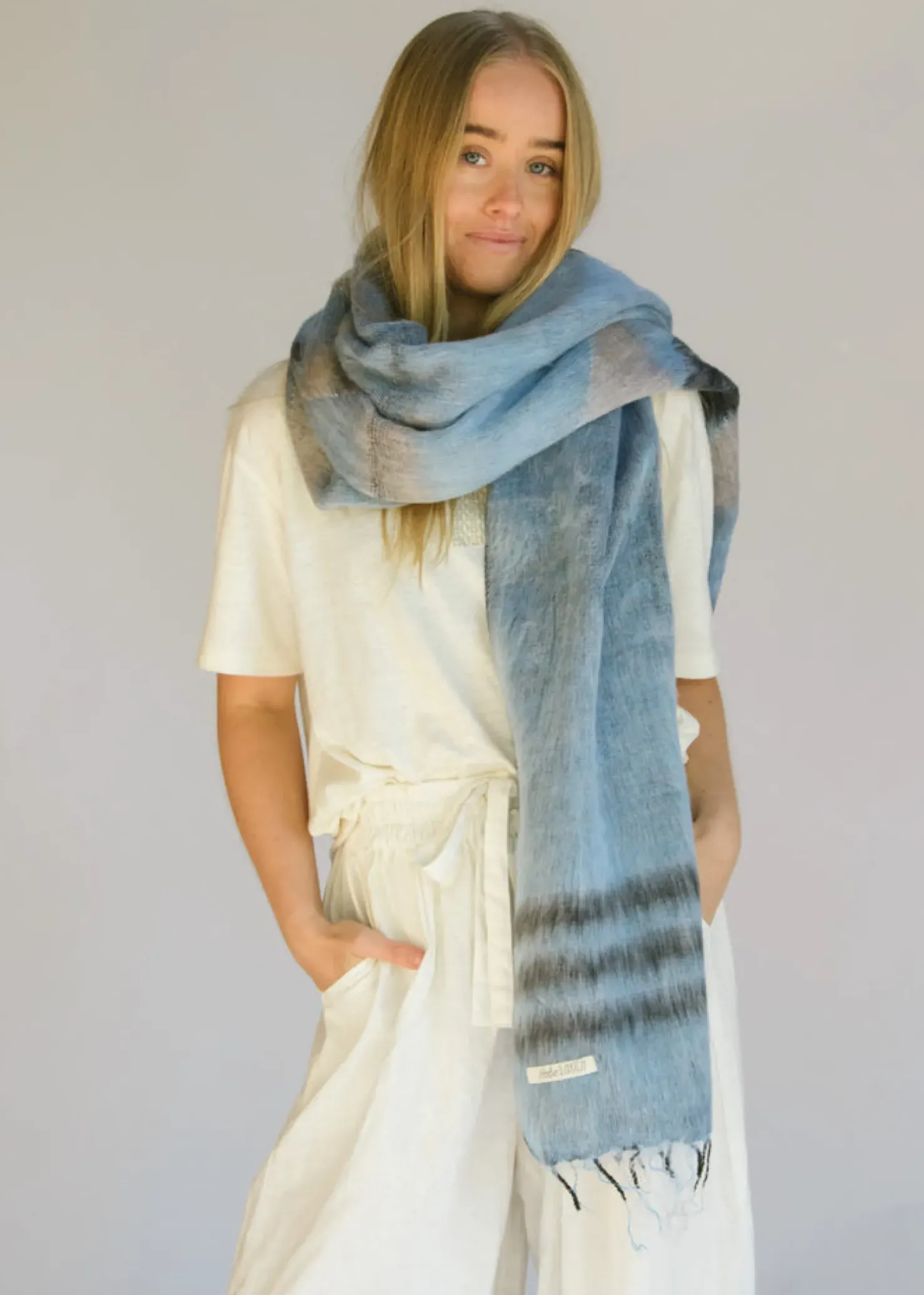 Best Hobo & Hatch Hobo & Hatch Scarf- Aztec Denim