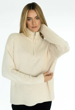 Fashion Humidity Gabriel Zip Jumper - Sand