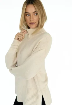 Fashion Humidity Gabriel Zip Jumper - Sand