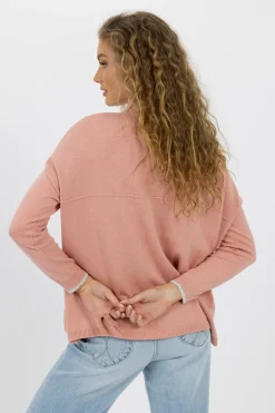 Clearance Humidity Heidi Knit Top - Rose