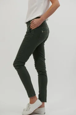 Hot Italian Star Button Jean - Military