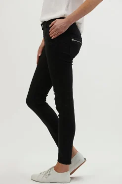 Outlet Italian Star Button Jean - Black