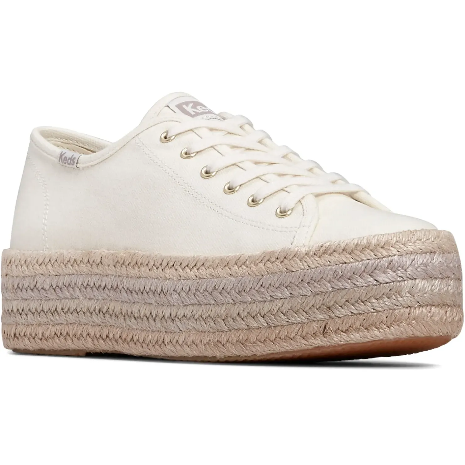 Outlet Keds Tripe Up Canvas Jute Foxing - Natural