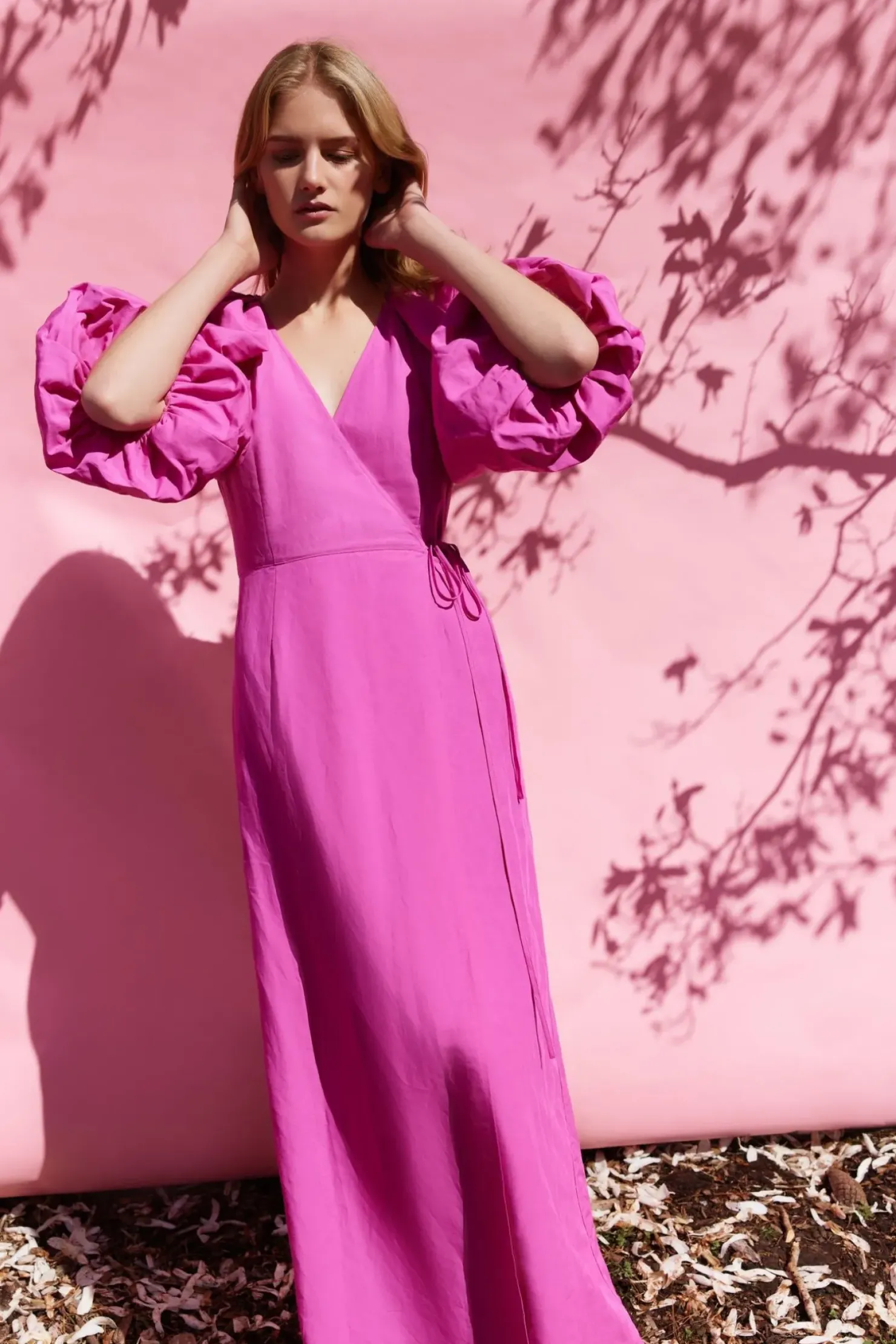 Clearance Kinney Jenna Dress - Bright Raspberry