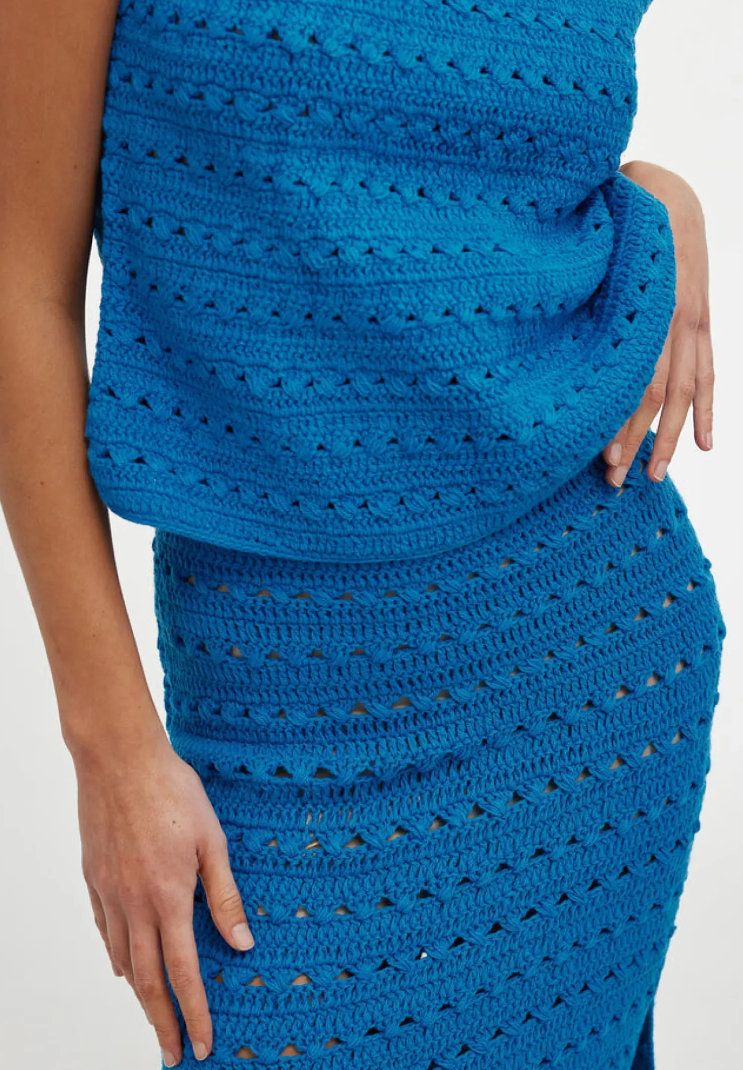 Fashion Kinney Laura Crochet Top - Blue