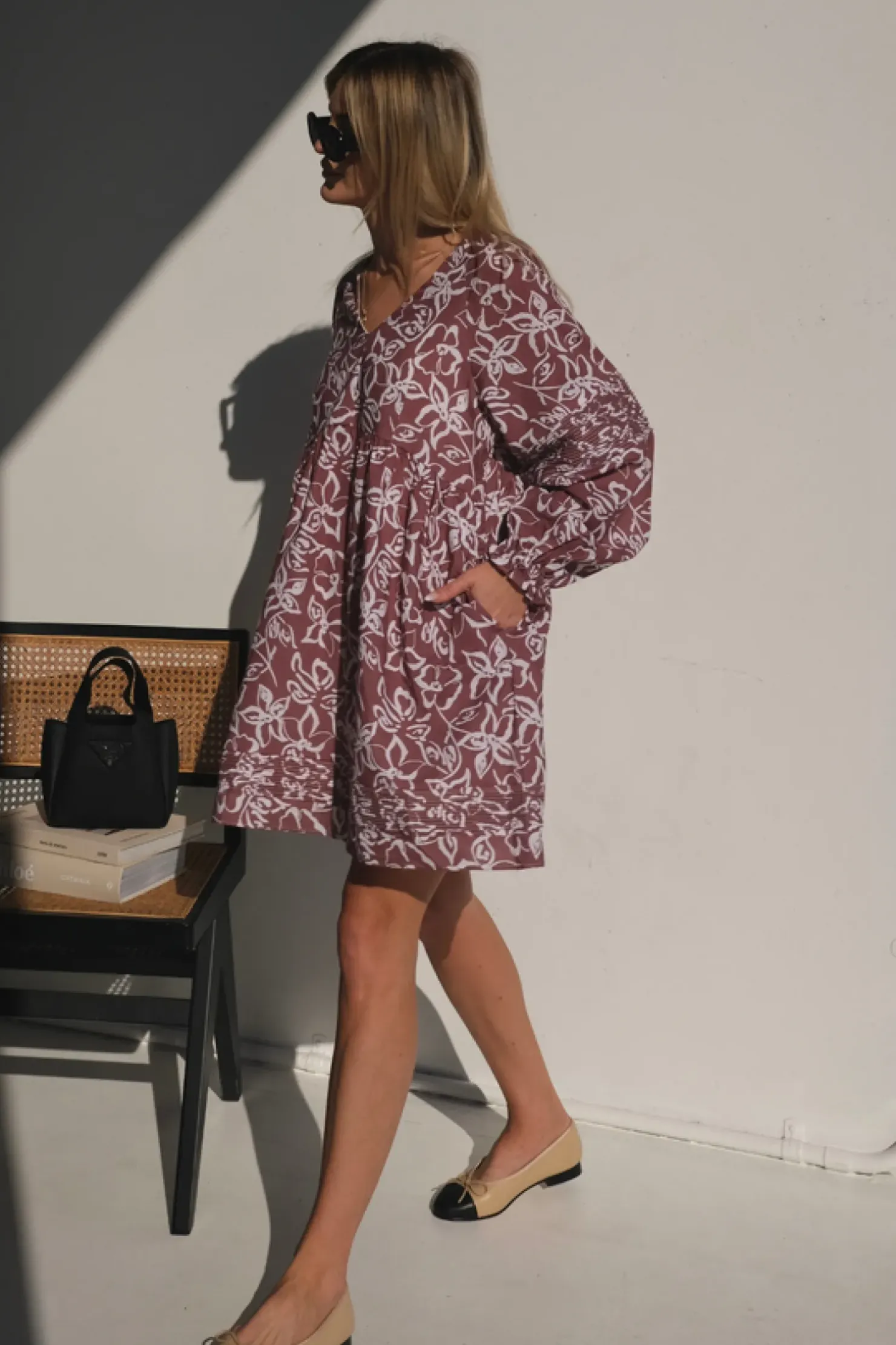 Clearance Lunar Fox Stevie Linen Dress - Sangria