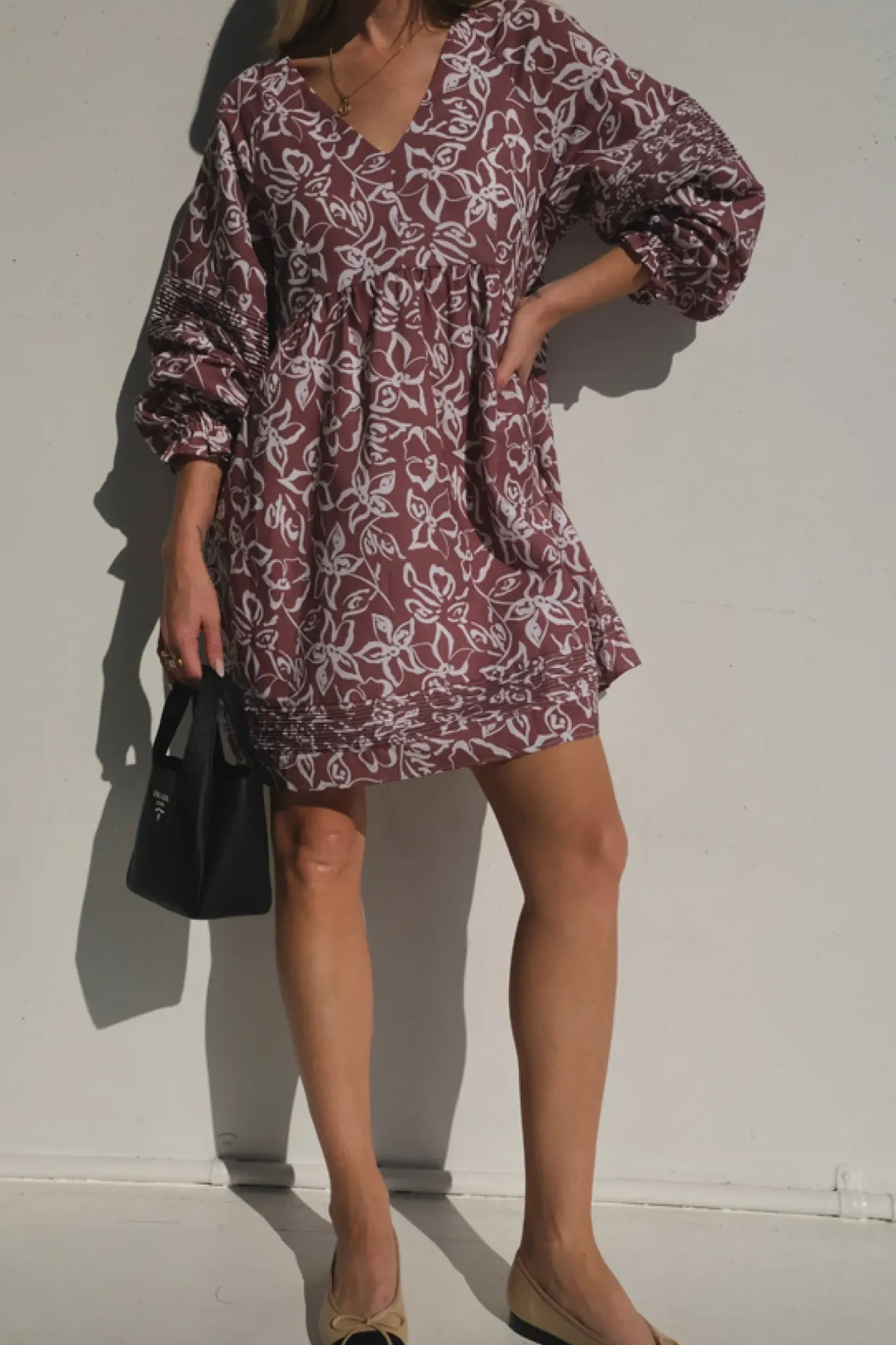 Clearance Lunar Fox Stevie Linen Dress - Sangria