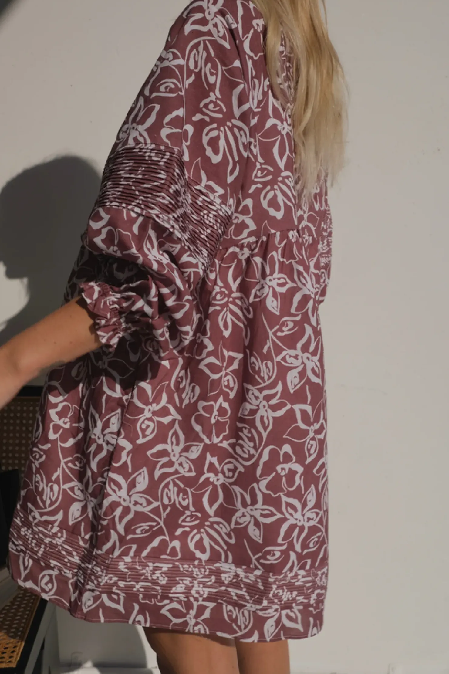Clearance Lunar Fox Stevie Linen Dress - Sangria