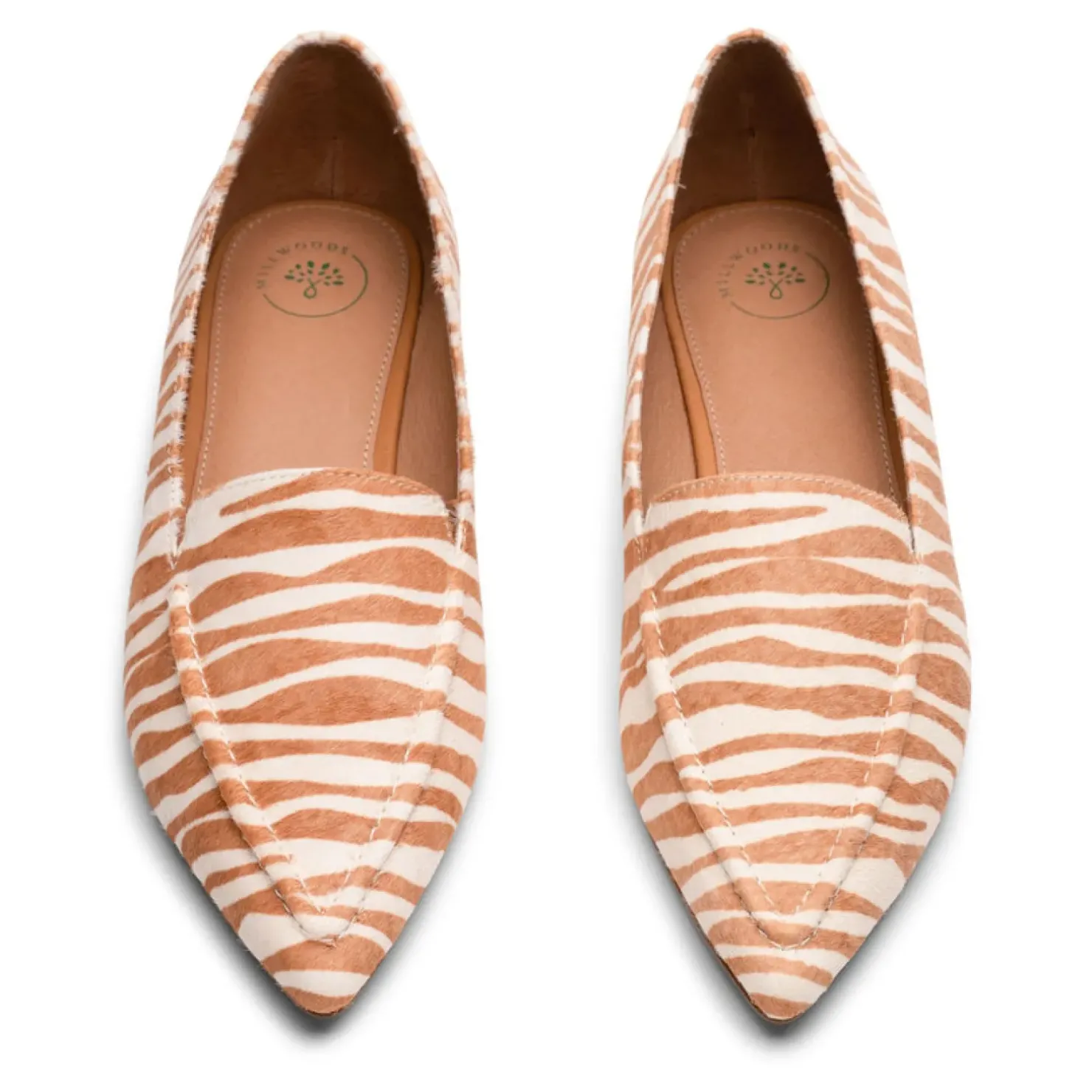 Hot Millwoods Poplar Pointed Flat- Brown Zebra