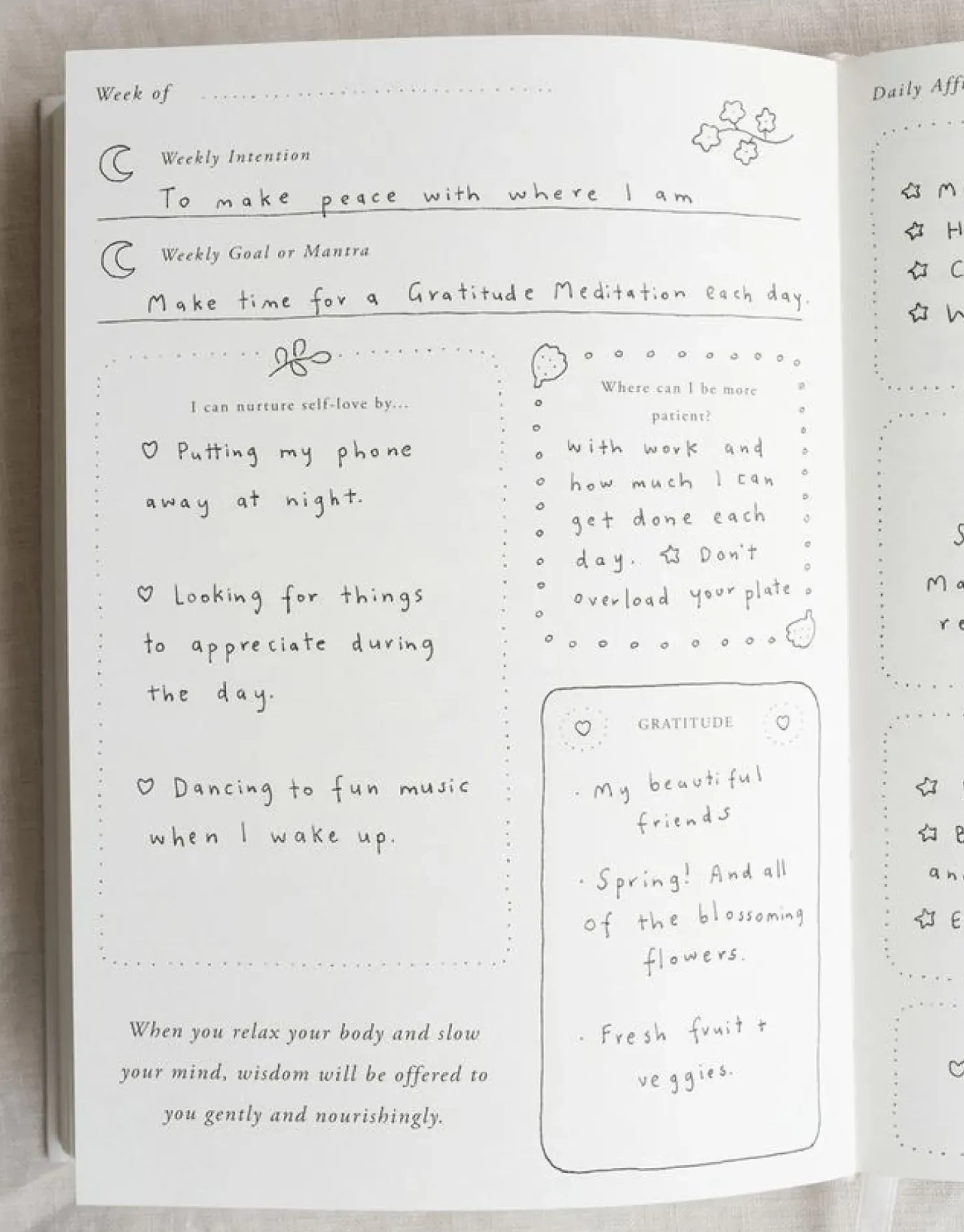 New Musings from the Moon A Year Of Coming Home - Guided Self Love Journal