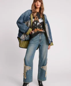 Outlet One Teaspoon Wadded Jacket - Memphis Light Star Denim