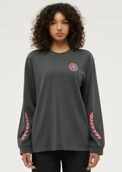 Clearance P.E Nation Phoenix Long Sleeve Tee - Washed Dark Shadow