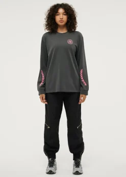 Clearance P.E Nation Phoenix Long Sleeve Tee - Washed Dark Shadow