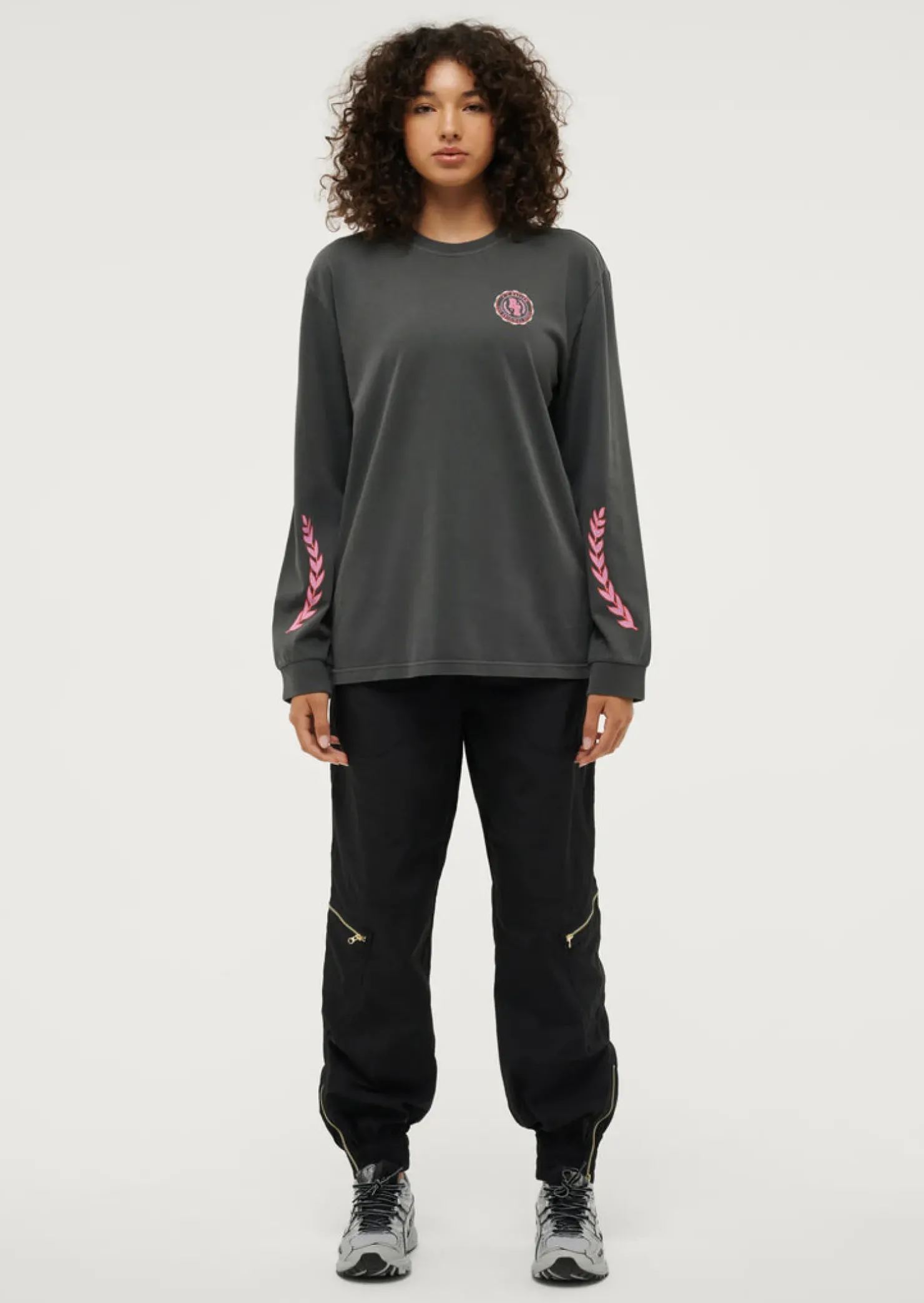 Clearance P.E Nation Phoenix Long Sleeve Tee - Washed Dark Shadow