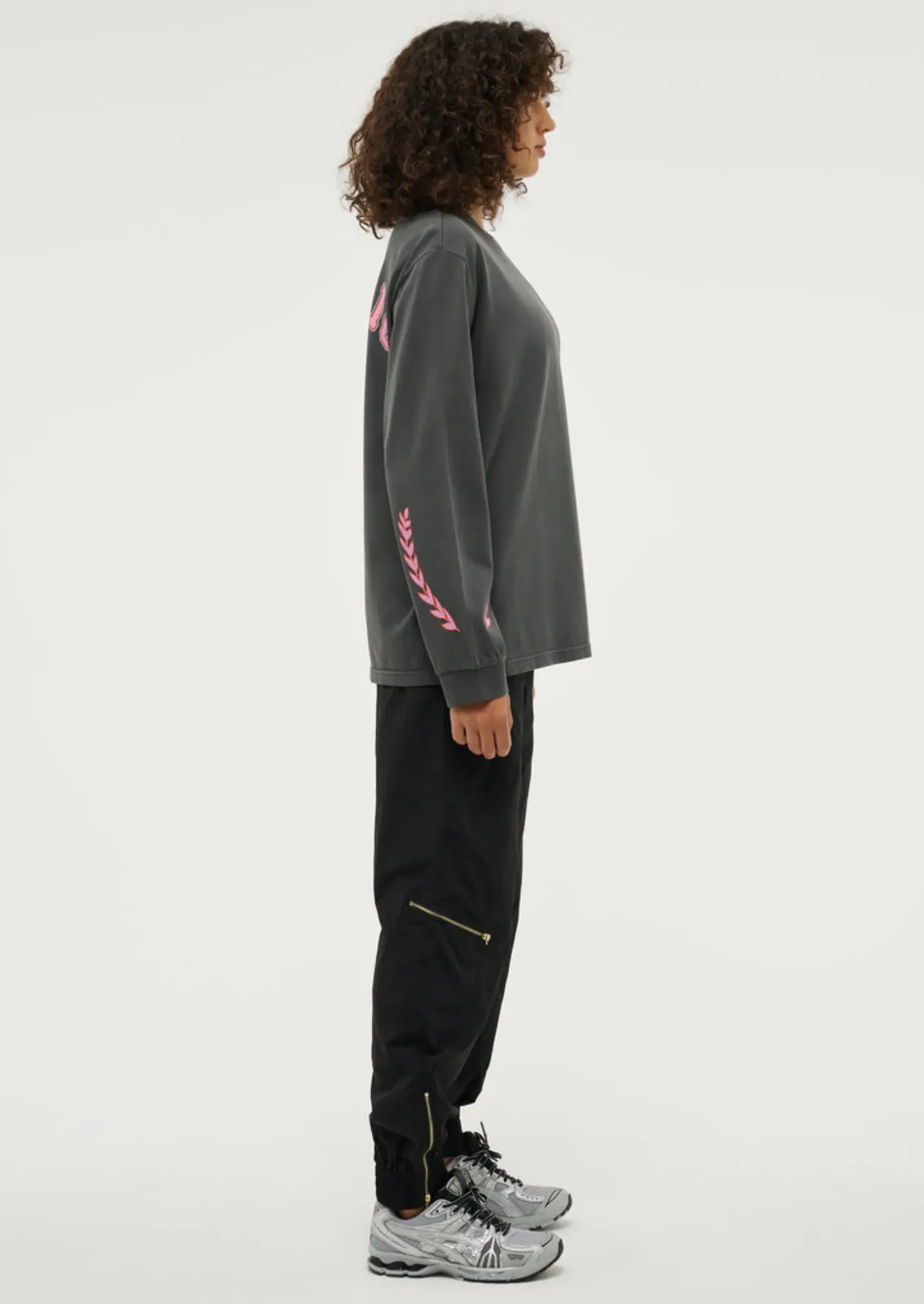 Clearance P.E Nation Phoenix Long Sleeve Tee - Washed Dark Shadow