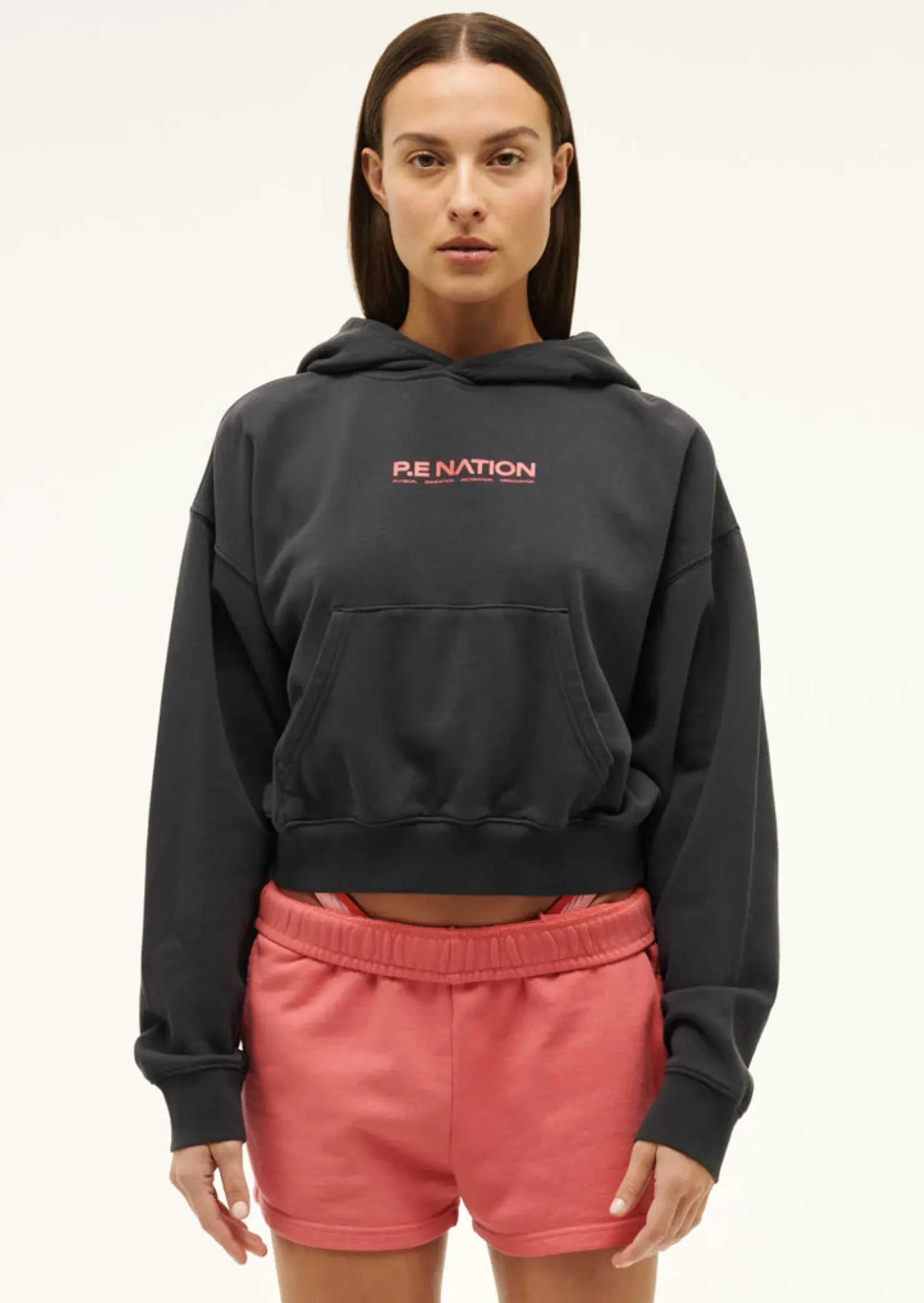 Online P.E Nation Transition Hoodie - Washed Ebony