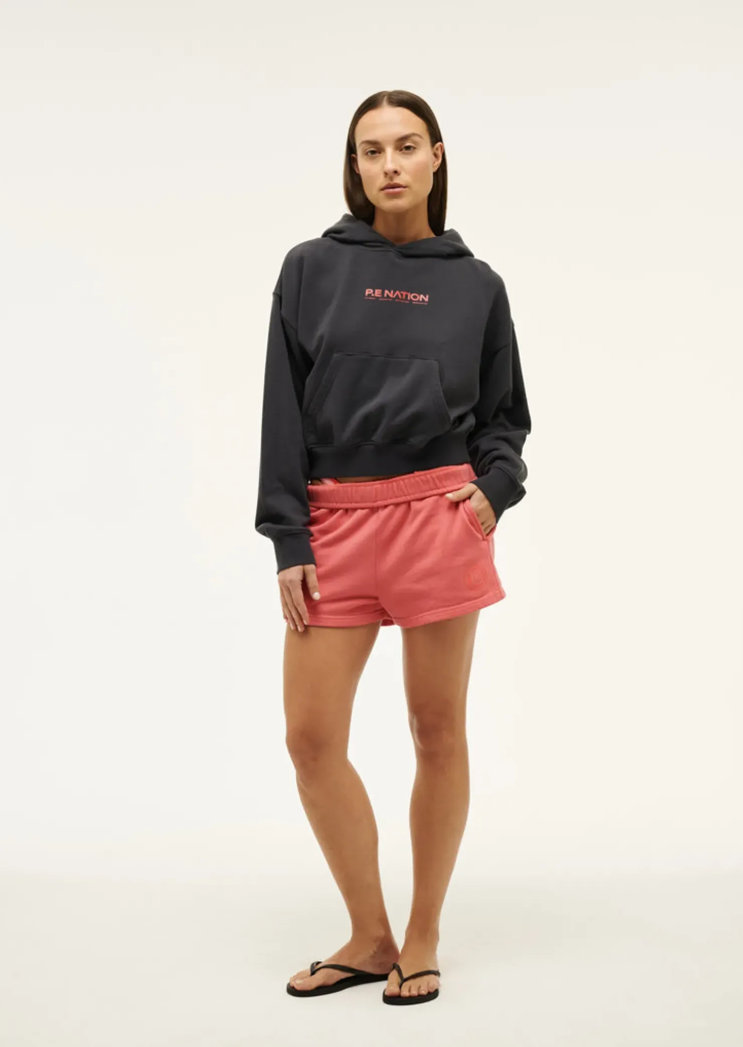 Online P.E Nation Transition Hoodie - Washed Ebony