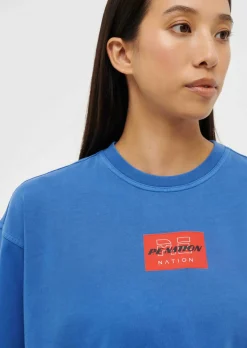 Online P.E Nation Trifecta Tee - Electric Blue