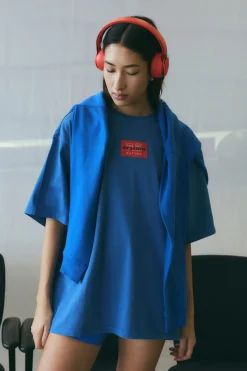 Online P.E Nation Trifecta Tee - Electric Blue