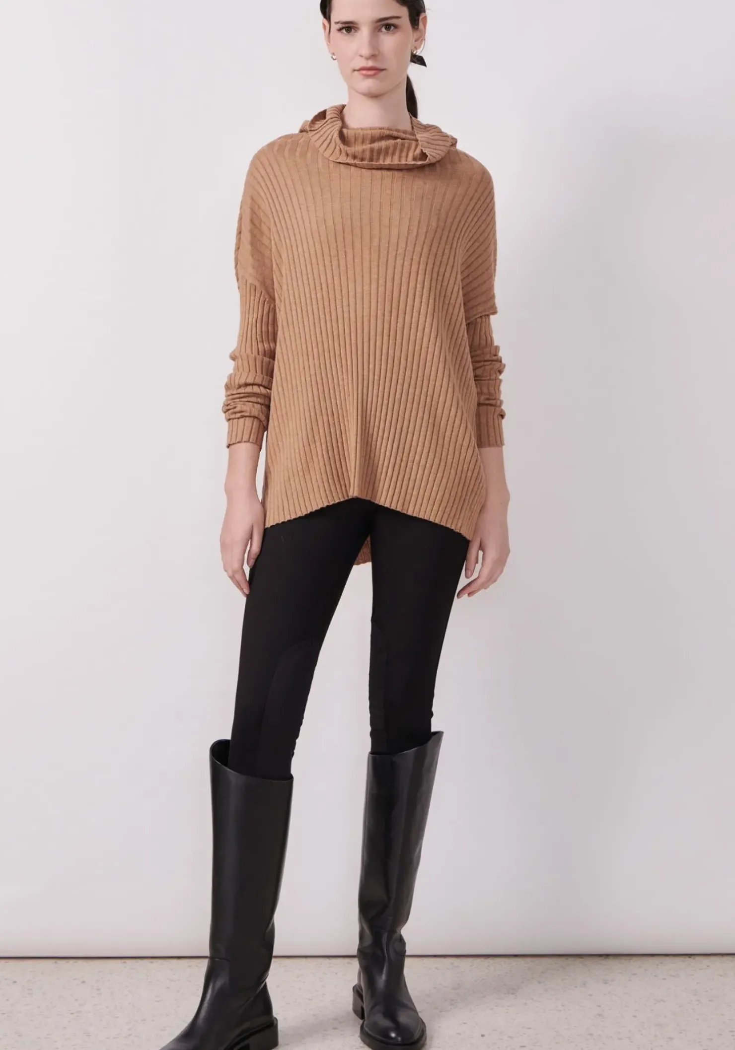 Outlet Pol Cirelle Ribbed Rollneck- Fox