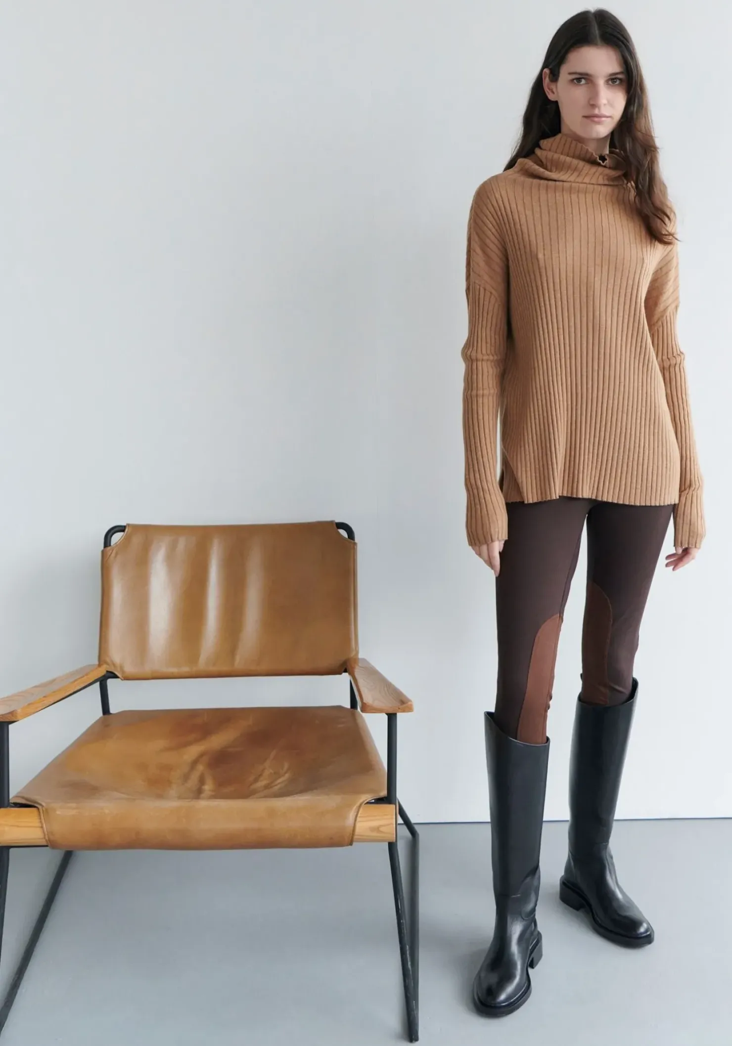 Outlet Pol Cirelle Ribbed Rollneck- Fox