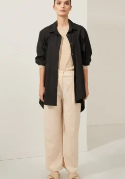 Best Pol Lagoon Drape Back Shirt- Black