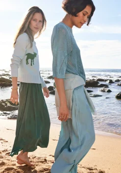 New Pol Pier Knit Tee- Blue