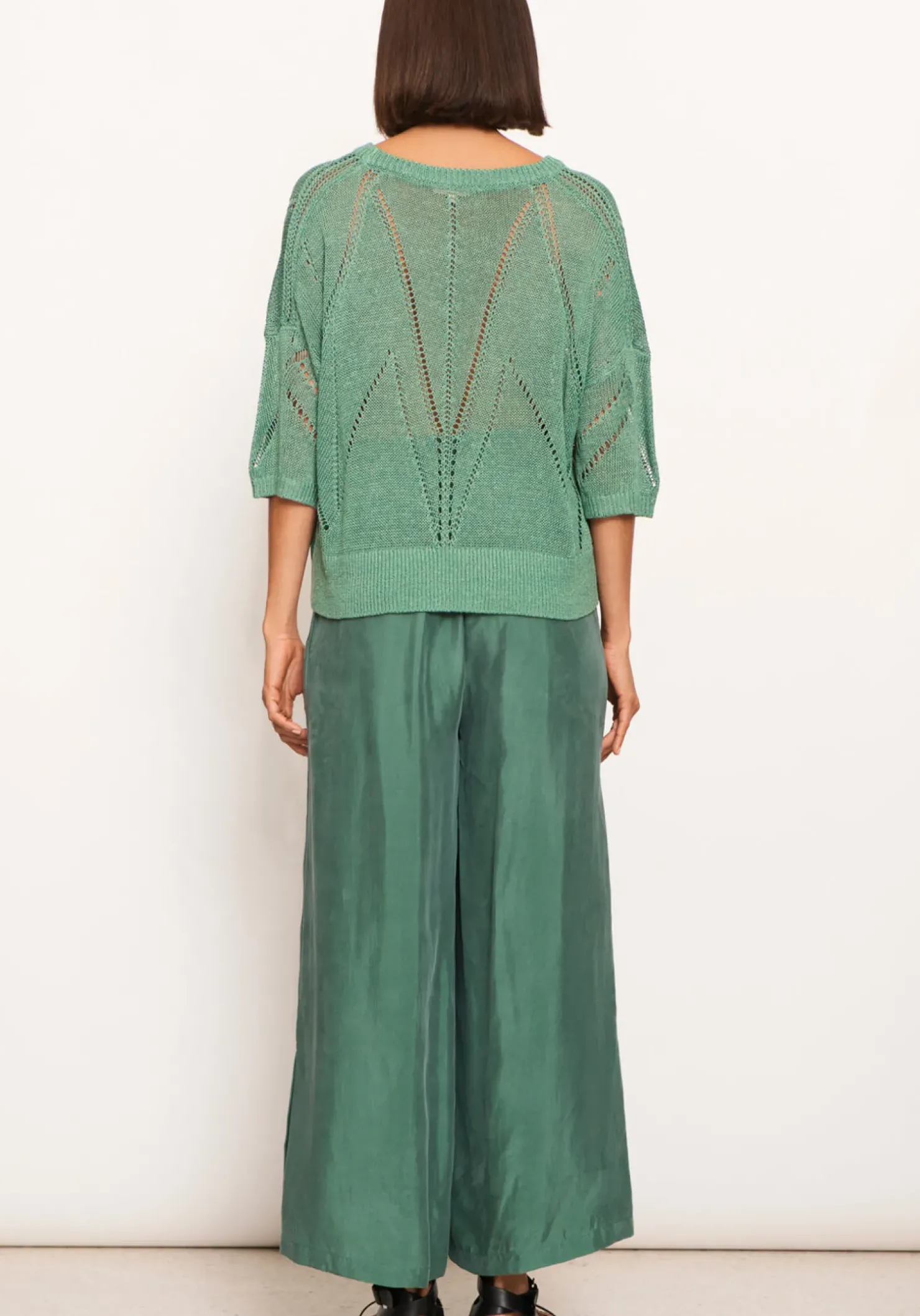 Online Pol Pier Knit Tee- Green