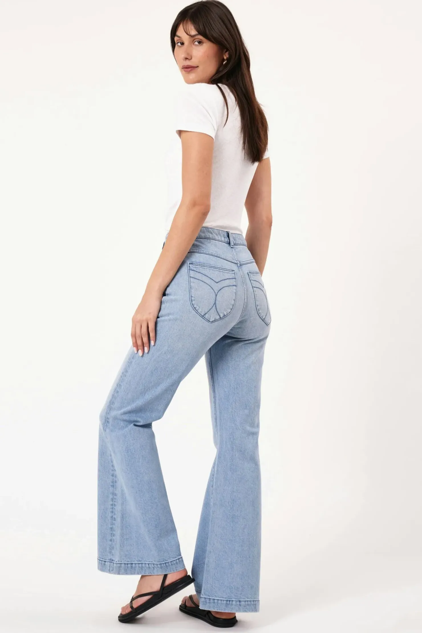 Hot Rolla's Rolla's Eastcoast Flare Faded Blue - Light Vintage Blue