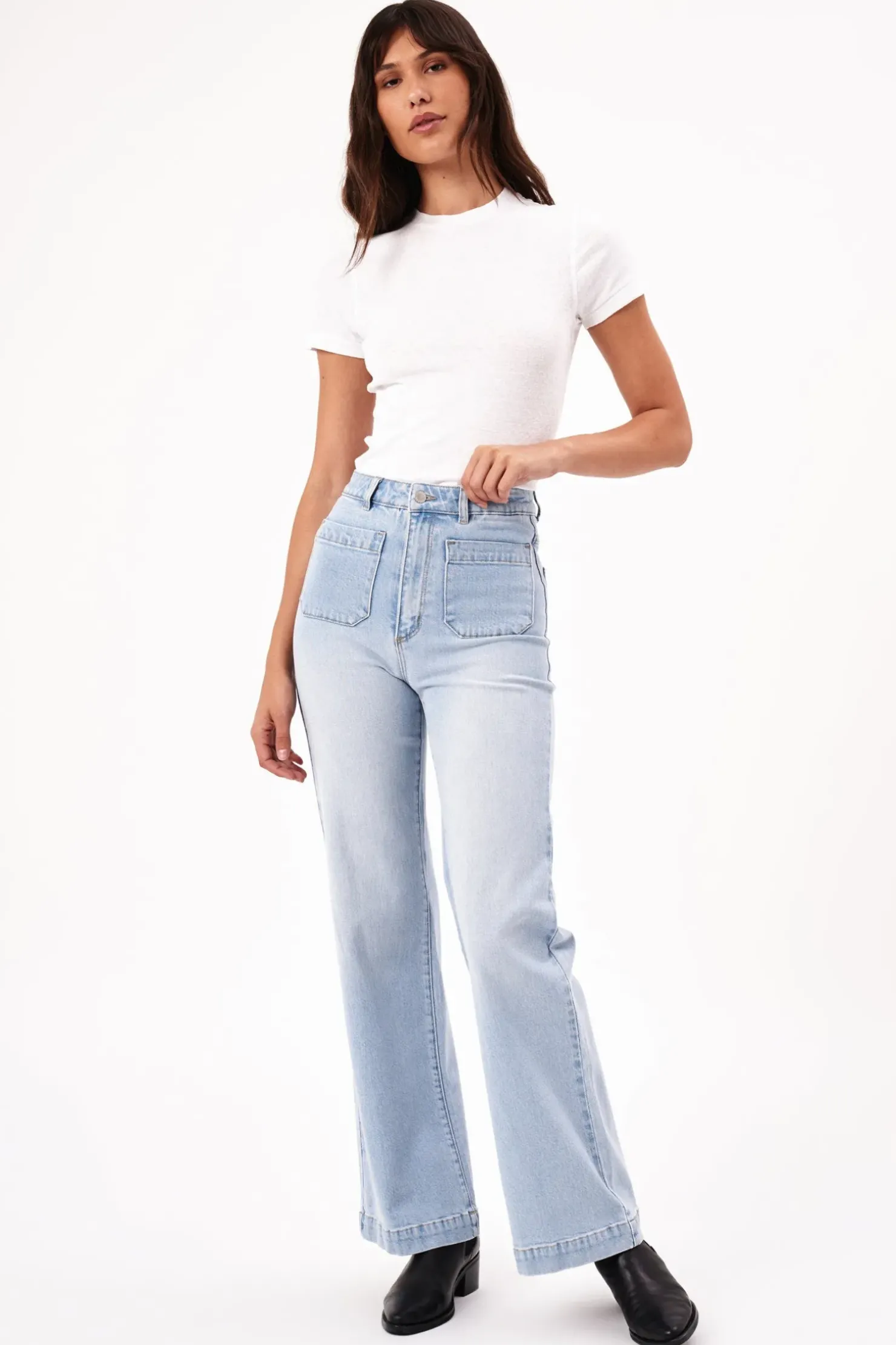 Discount Rolla's Rolla's Sailor Long Jean Sophie- Light Blue