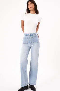 Discount Rolla's Rolla's Sailor Long Jean Sophie- Light Blue