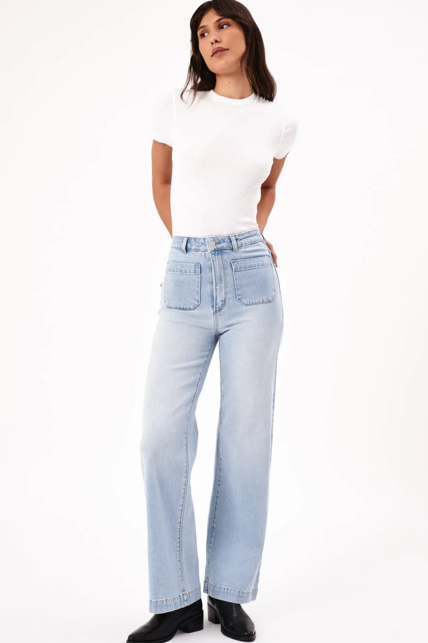 Discount Rolla's Rolla's Sailor Long Jean Sophie- Light Blue