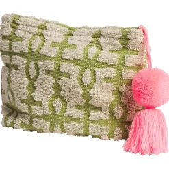 Fashion Sage & Clare Sage & Clare Amata Terry Pouch - Palm Large