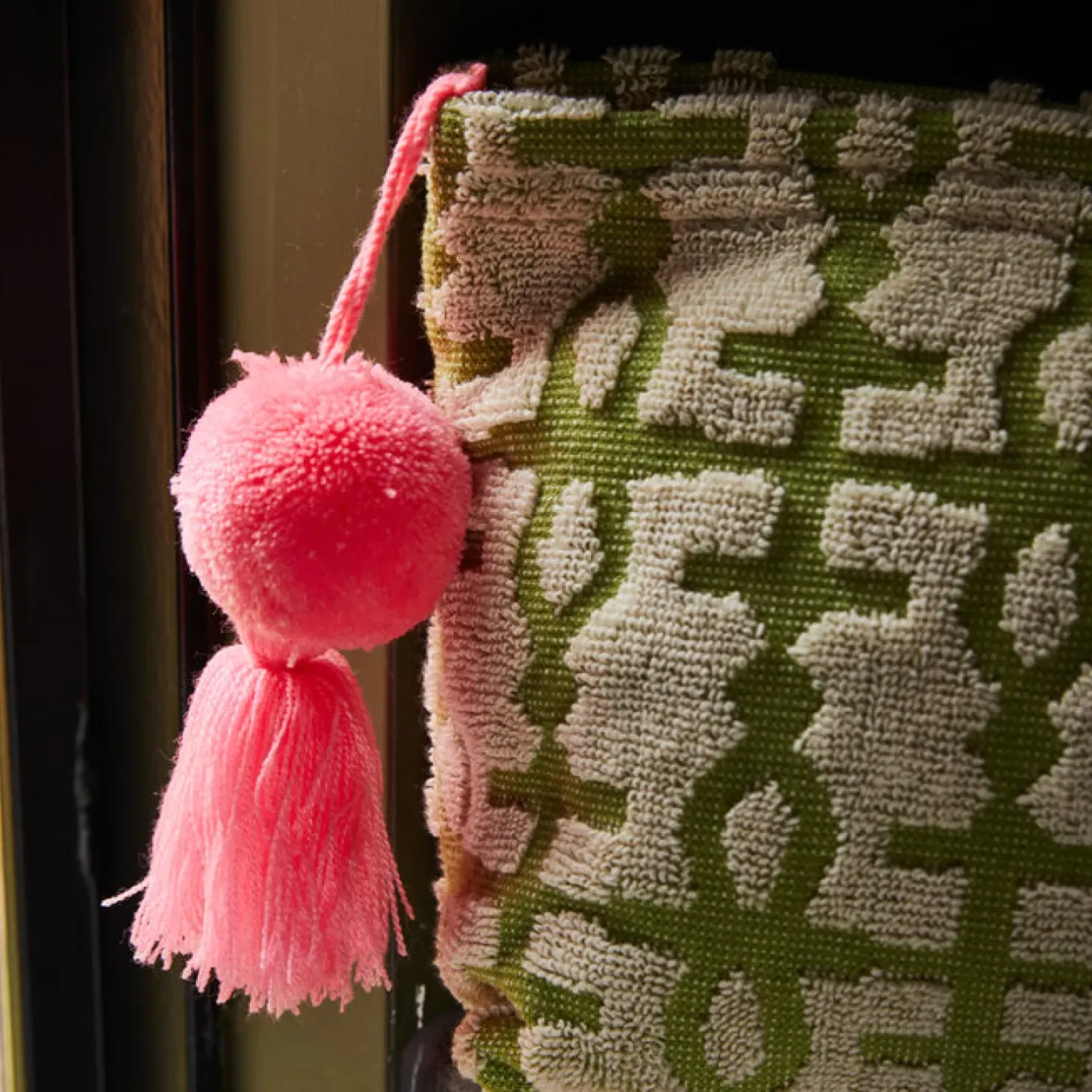 Fashion Sage & Clare Sage & Clare Amata Terry Pouch - Palm Large