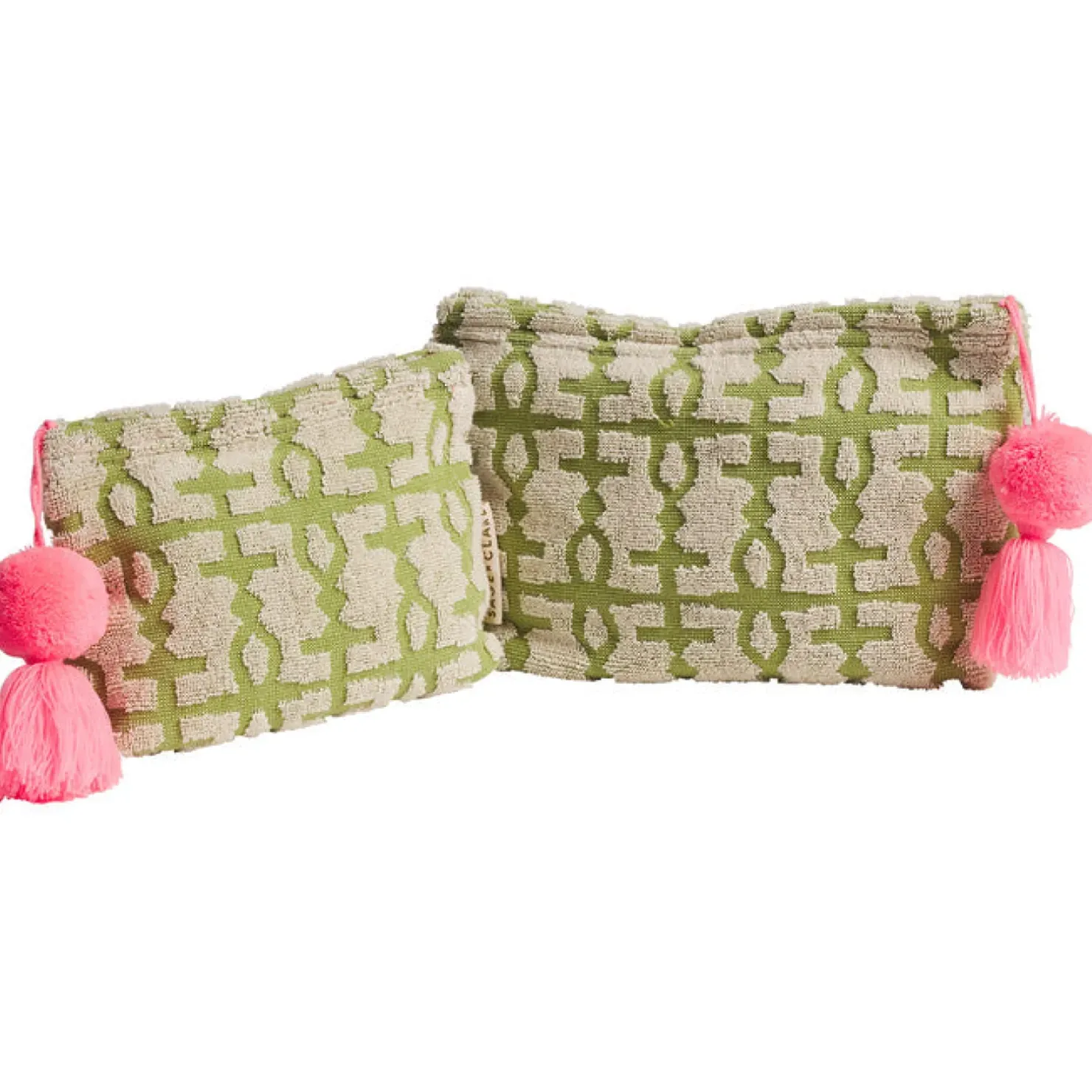 Fashion Sage & Clare Sage & Clare Amata Terry Pouch - Palm Large