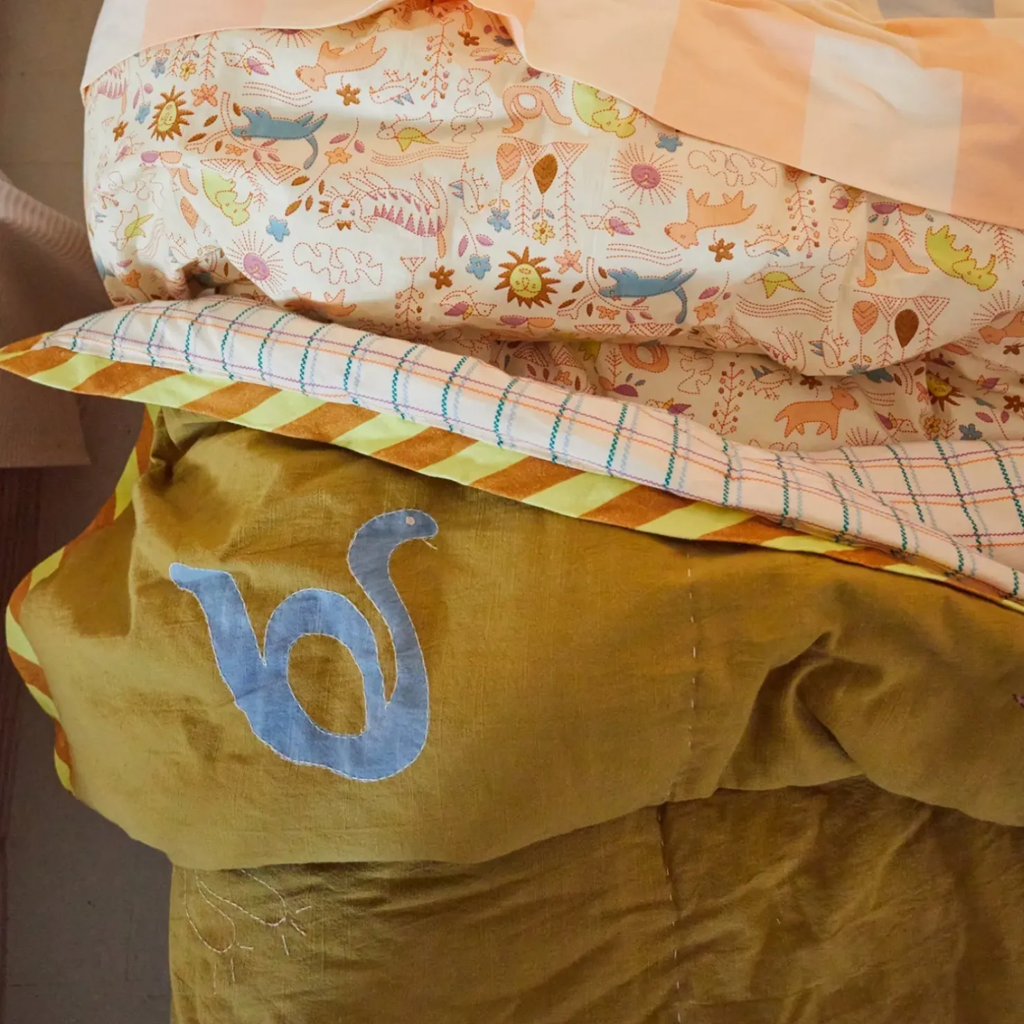 Online Sage & Clare Sage & Clare Cheadle Kantha Blanket