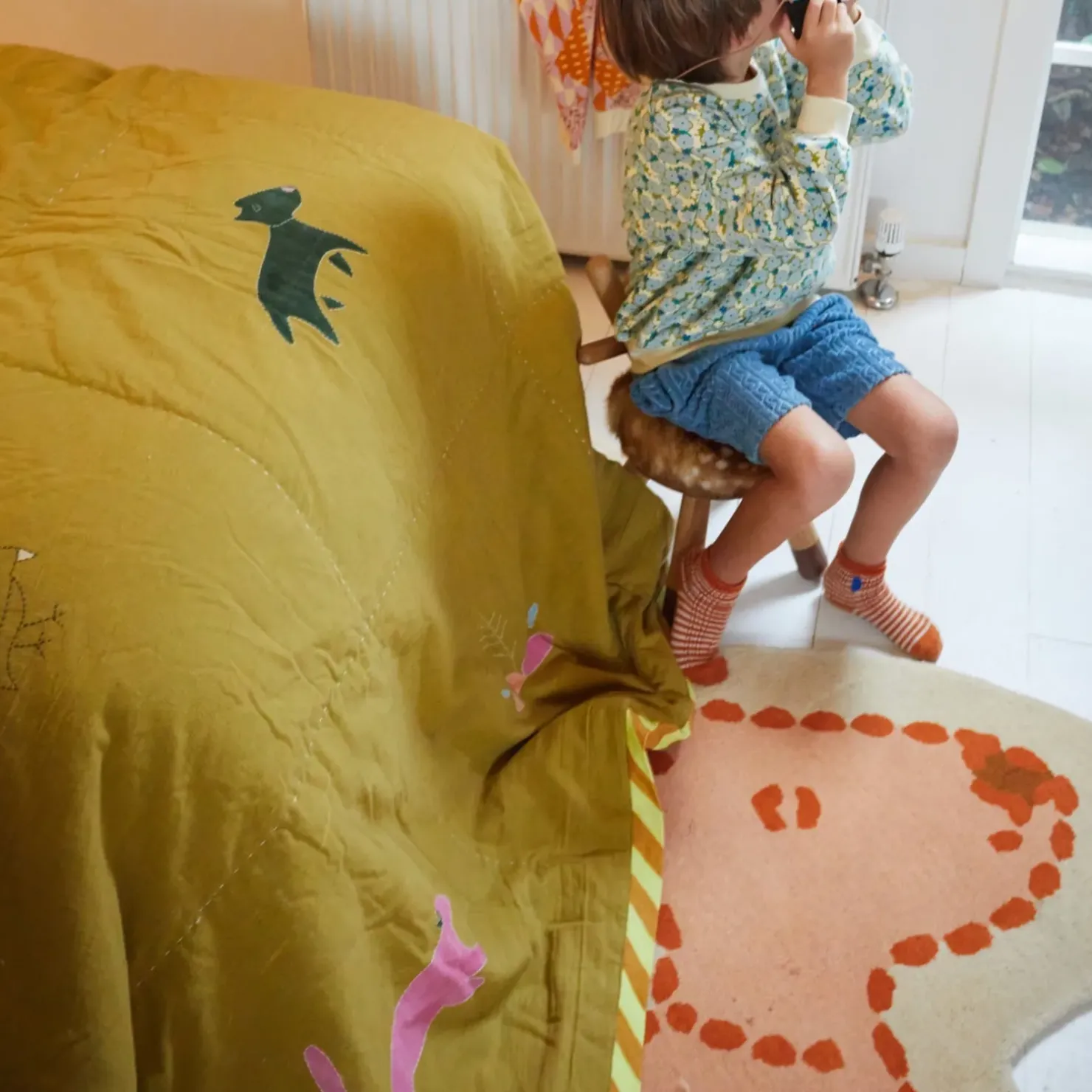 Online Sage & Clare Sage & Clare Cheadle Kantha Blanket